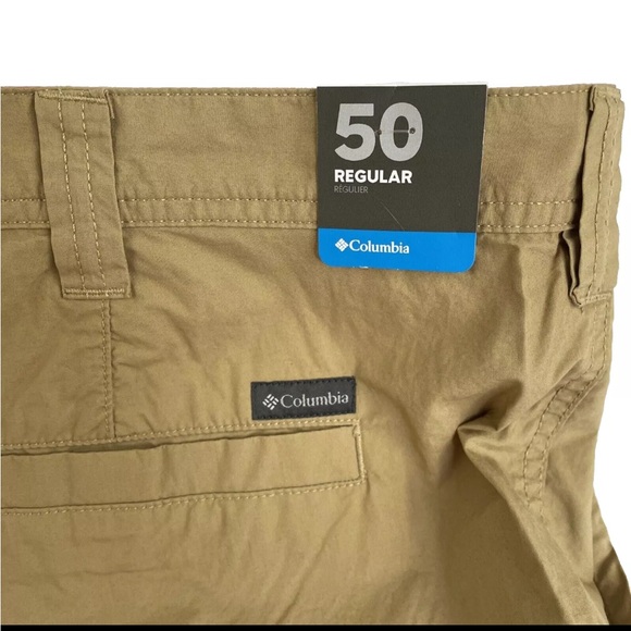 New Mens Columbia Big & Tall Washed Out Khaki Beige Casual Shorts Sz 50 NWT 10" - Picture 6 of 7